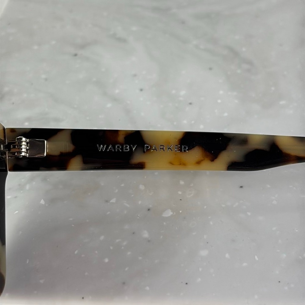 Warby Parker Aubrey Wide Sunglasses Tortoise Shell Brown Lenses 55-21-142 - Picture 6 of 6